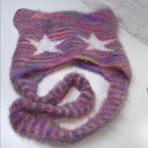 Letsvan Wakuku Cozy Multicolor Fuzzy Hat/Bag